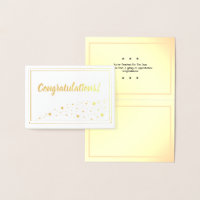 Herzlichen Glückwunsch mit Stars Trail Border Gold