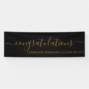 Herzlichen Glückwunsch Modern Gold Custom Abschlus Banner