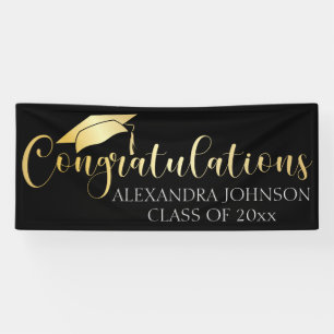 Herzlichen Glückwunsch Modern Gold Custom Year Abs Banner