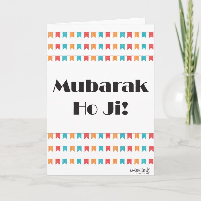 Herzlichen Glückwunsch - Mubarak Desi Karte (Vorderseite)
