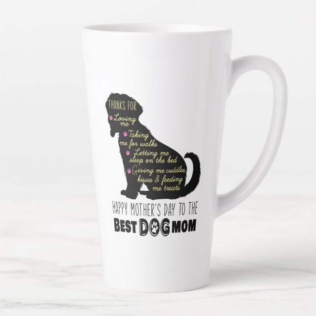 Herzlichen Glückwunsch Muttertag an die beste Hund Milchtasse (Rechts)