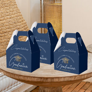 Herzlichen Glückwunsch Navy Blue 2025 Graduation P Geschenkschachtel