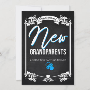 Herzlichen Glückwunsch neue Großeltern / New Baby  Dankeskarte