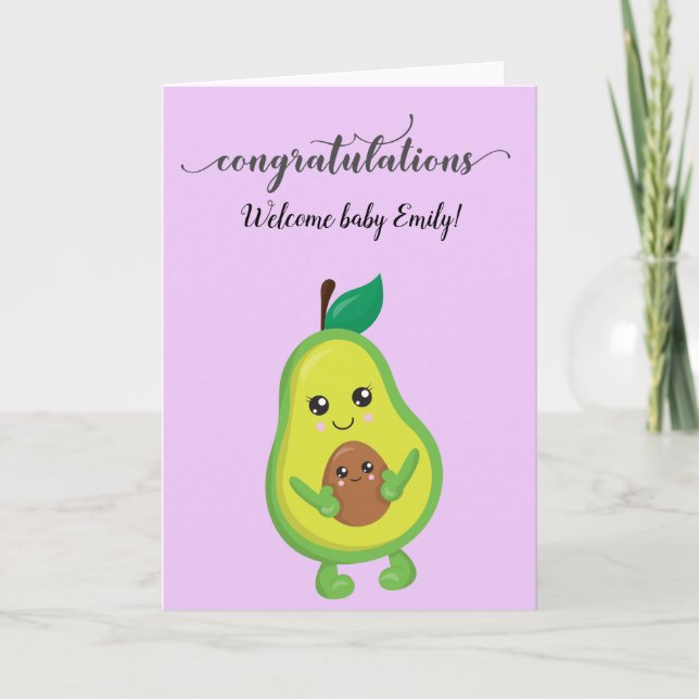 Herzlichen Glückwunsch New Baby Birth Dusche Avoca Karte (Vorderseite)