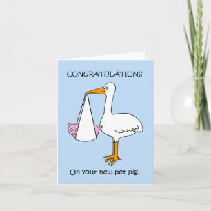 Herzlichen Glückwunsch New Pig Karte