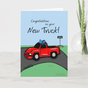 Herzlichen Glückwunsch New Truck Whimsical Karte