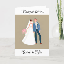 Herzlichen Glückwunsch Newlyweds | PERSONALISIERT Karte