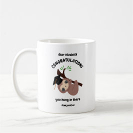 Herzlichen Glückwunsch Niedlich Sloth Abschluss Cu Kaffeetasse