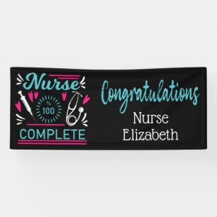 Herzlichen Glückwunsch Nurse Abschluss Moderne Fun Banner