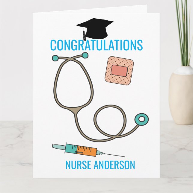 Herzlichen Glückwunsch Nurse Graduate Big Karte (Vorderseite)