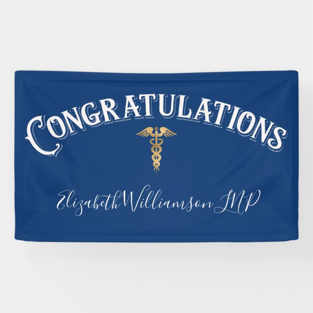 Herzlichen Glückwunsch Nurse Practioner Medical Bl Banner (Horizontal)