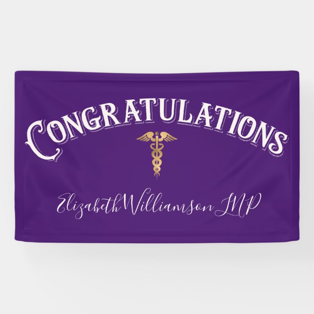 Herzlichen Glückwunsch Nurse Practioner Medical Gr Banner (Horizontal)