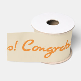 Herzlichen Glückwunsch Orange Lässig Script Ripsband
