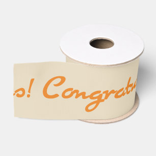 Herzlichen Glückwunsch Orange Lässig Script Ripsband