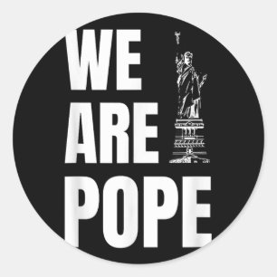 Herzlichen Glückwunsch Papst Leo Xiv. Wir feiern Runder Aufkleber