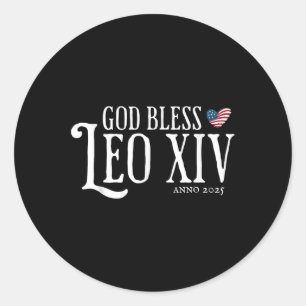Herzlichen Glückwunsch Papst Leo Xiv. Wir feiern Runder Aufkleber