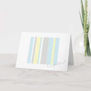 Herzlichen Glückwunsch Pastel Colors Strip Grußkar Karte