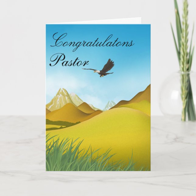 Herzlichen Glückwunsch Pastor Karte (Vorderseite)