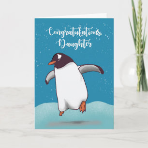 Herzlichen Glückwunsch Pinguin Jumping for Joy Karte
