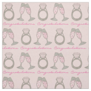 Herzlichen Glückwunsch Pink Champagne Wedding Diam Stoff