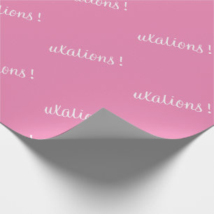 Herzlichen Glückwunsch Pink Script Wedding Baby Du Geschenkpapier