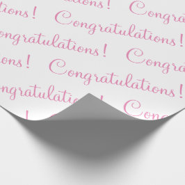 Herzlichen Glückwunsch Pink Script Wedding Baby Du Geschenkpapier