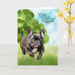 Herzlichen Glückwunsch reBARKable Brindle Französi Karte