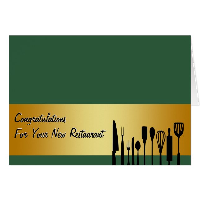 Herzlichen Glückwunsch Restaurant Neue Visitenkart (Vorderseite (Horizontal))