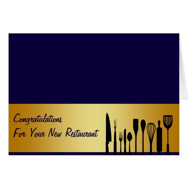 Herzlichen Glückwunsch Restaurant Neue Visitenkart (Vorderseite (Horizontal))
