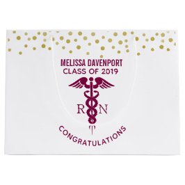 Herzlichen Glückwunsch RN Nurse Graduate Red Caduc Große Geschenktüte
