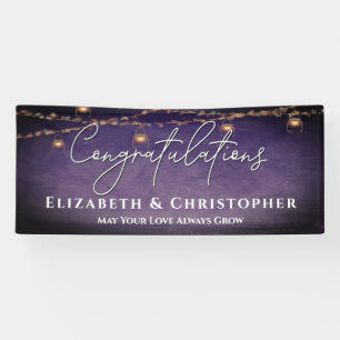Herzlichen Glückwunsch Rustic Teelight Engagement Banner