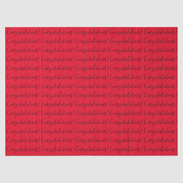 "Herzlichen Glückwunsch!" Seidenpapier (Vorderseite)