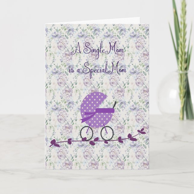 Herzlichen Glückwunsch Single Mama zu New Baby Karte (Vorderseite)