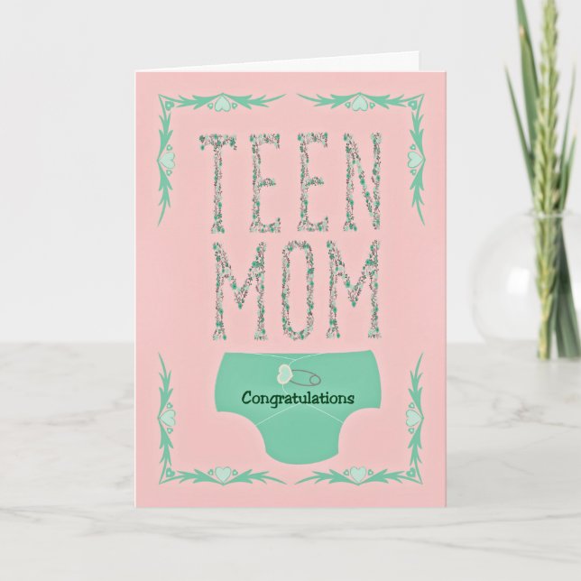 Herzlichen Glückwunsch Tee Mama über New Baby Karte (Vorderseite)