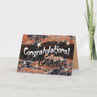 Herzlichen Glückwunsch Uni Graduate Orange und Bla