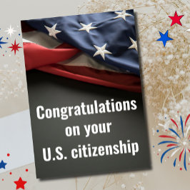 Herzlichen Glückwunsch US Citizenship American Fla Karte