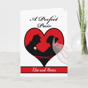 Herzlichen Glückwunsch Valentinstag Hochzeit, Name Karte
