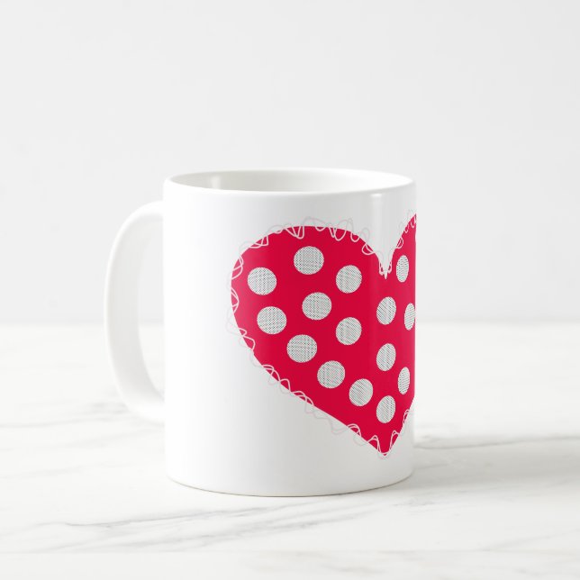 Herzlichen Glückwunsch Valentinstag Kaffeetasse (Vorderseite Links)