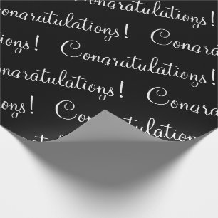 Herzlichen Glückwunsch Weiße Schrift Hochzeit Absc Geschenkpapier