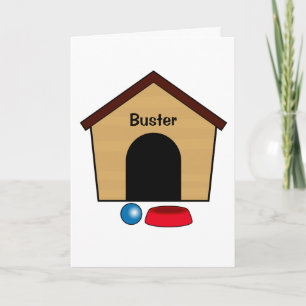 Herzlichen Glückwunsch Welpe Dog House Name indivi Karte