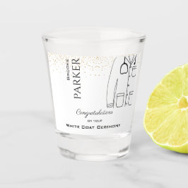 Herzlichen Glückwunsch White Coat Zeremonie Doktor Schnapsglas