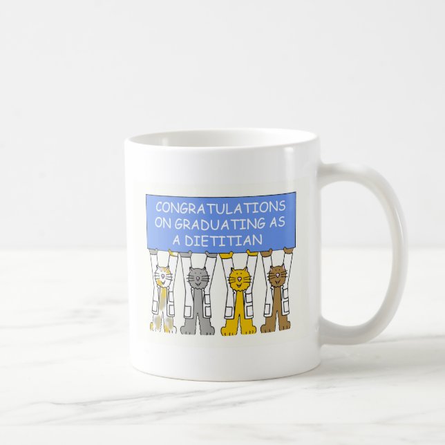Herzlichen Glückwunsch zu Abschließ als Dietiziane Kaffeetasse (Rechts)