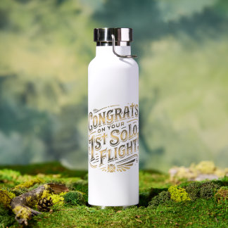 Herzlichen Glückwunsch zu deinem 1. Alleinflug! Trinkflasche
