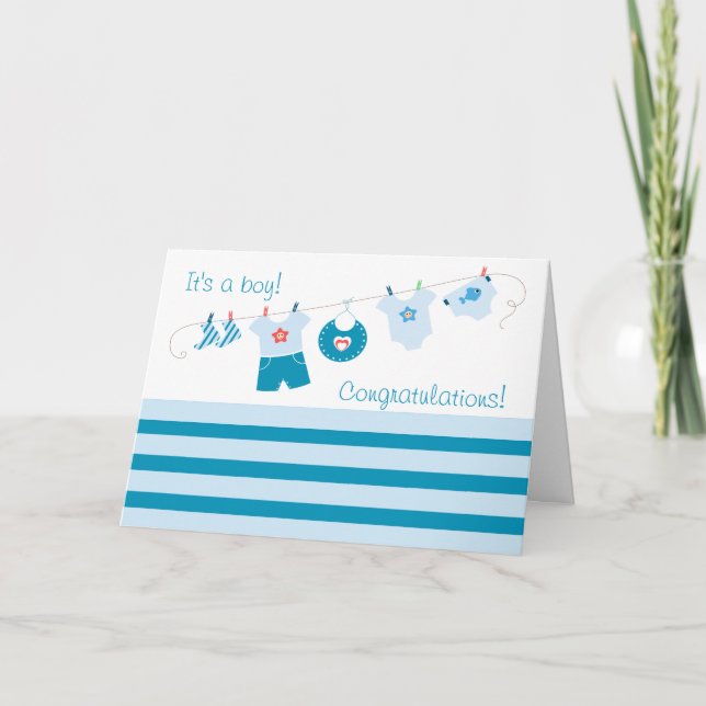 Herzlichen Glückwunsch zu den jungen blauen Kleide Karte (Vorderseite)