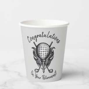 Herzlichen Glückwunsch zu den Rentirement Golf Bal Pappbecher