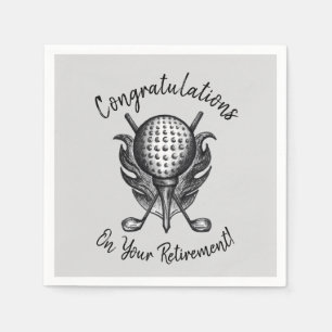 Herzlichen Glückwunsch zu den Rentirement Golf Bal Serviette