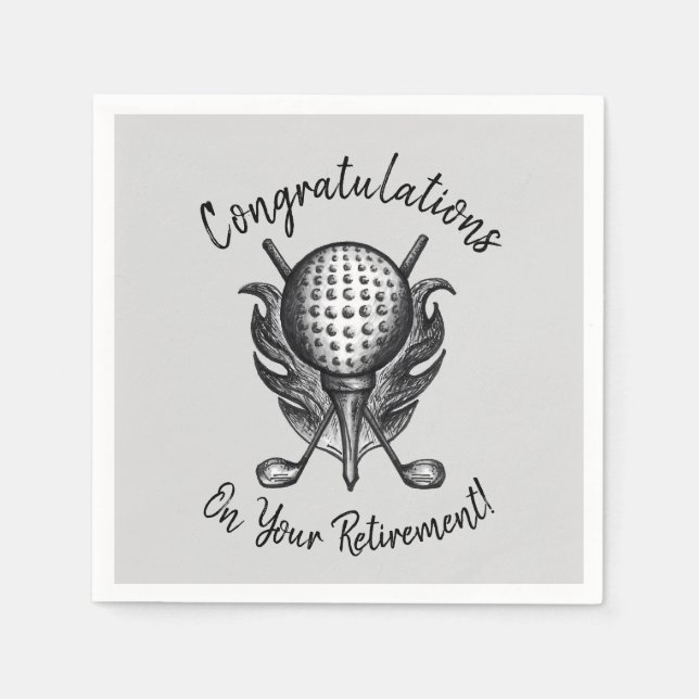 Herzlichen Glückwunsch zu den Rentirement Golf Bal Serviette (Vorderseite)