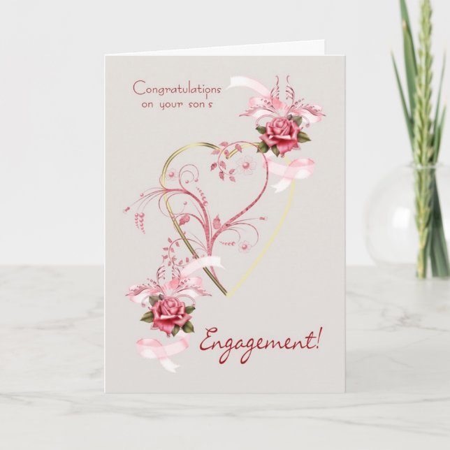 Herzlichen Glückwunsch zu den Rose Ihrer Verlobung Karte (Vorderseite)