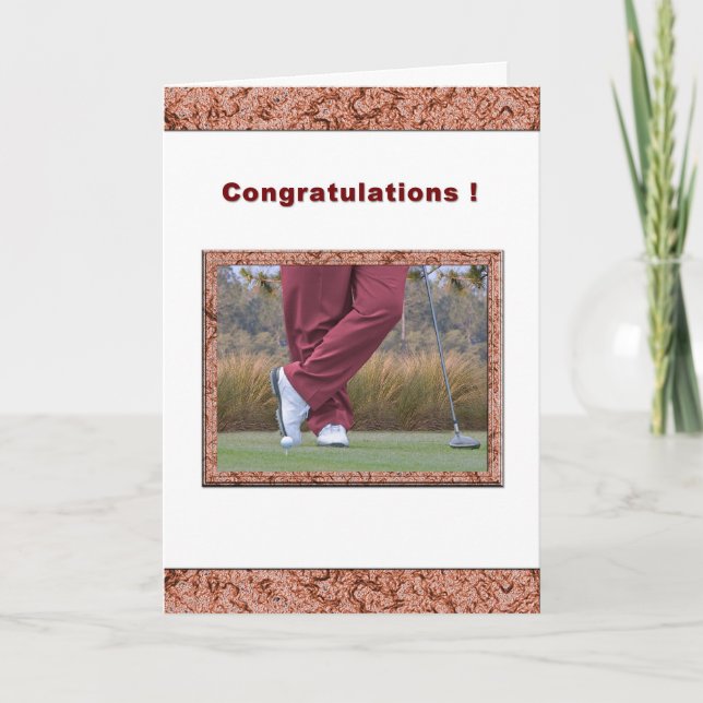 Herzlichen Glückwunsch zu Hole-in-One für Golfer Karte (Vorderseite)