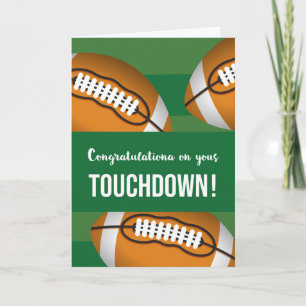 Herzlichen Glückwunsch zu Ihrem Fußball Touchdown Karte
